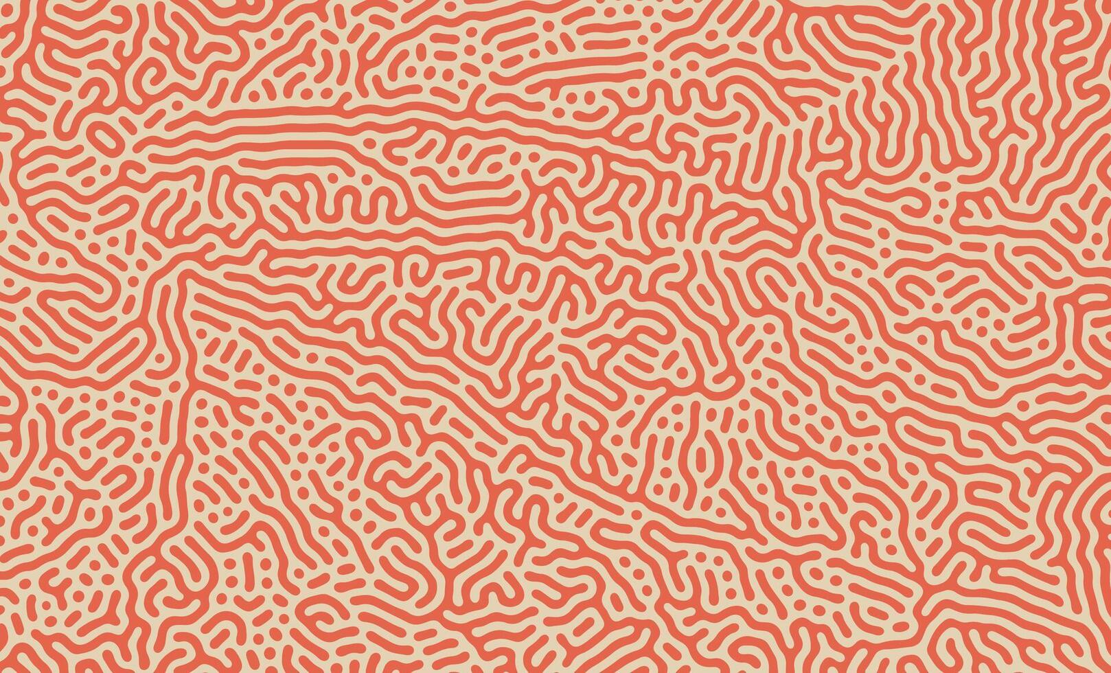 Orange Organic Turing Seamless Pattern. Abstract organic background vector