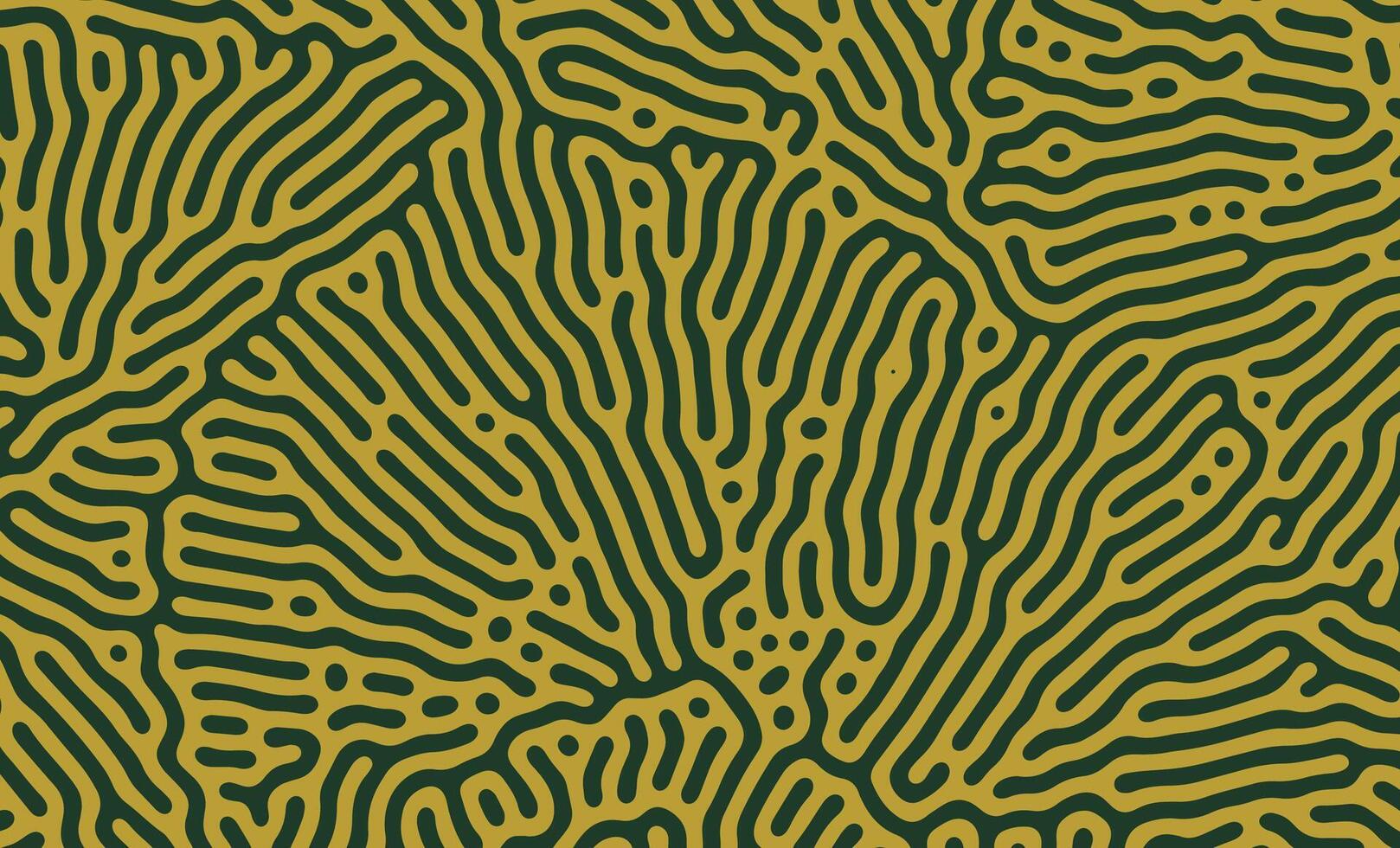 Yellow and Green Organic Turing Seamless Pattern. Abstract organic background vector
