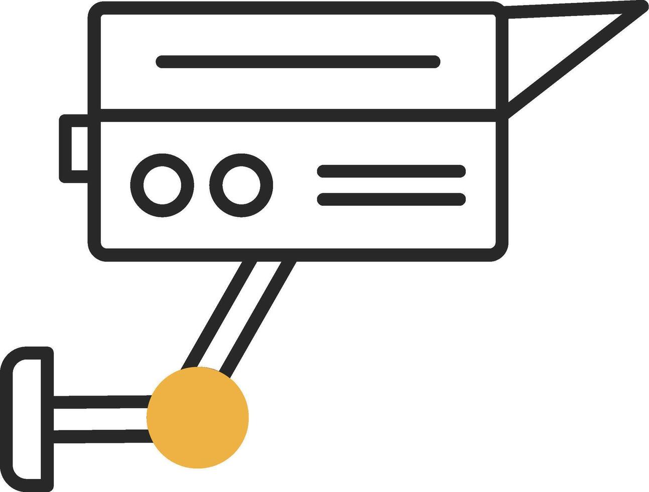 Cctv Camera Skined Filled Icon vector
