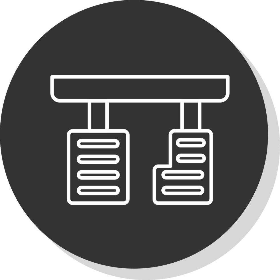 Pedals Line Grey Circle Icon vector