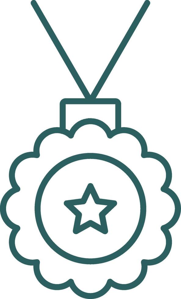 Medallion Line Gradient Round Corner Icon vector