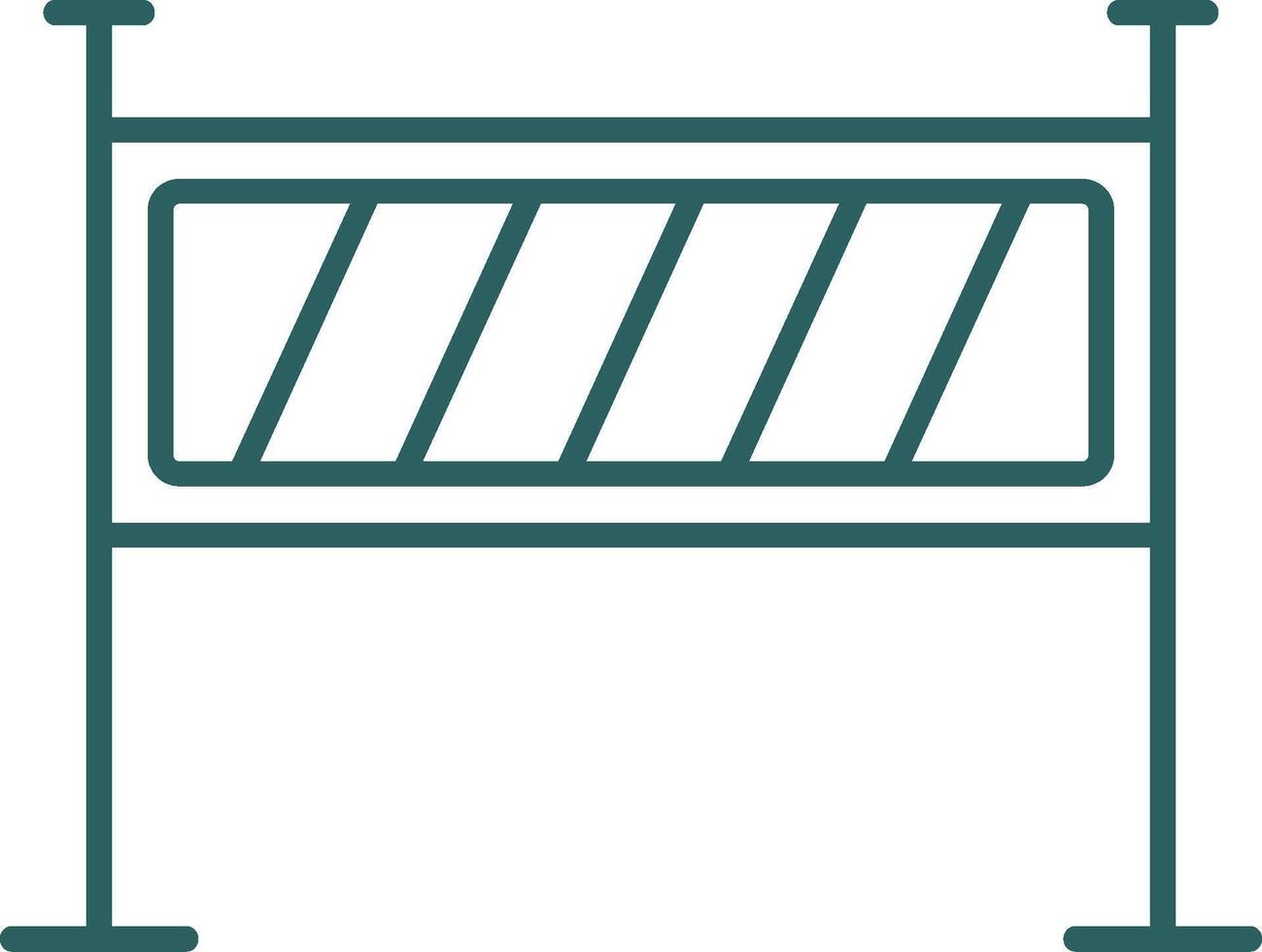 Barrier Line Gradient Round Corner Icon vector