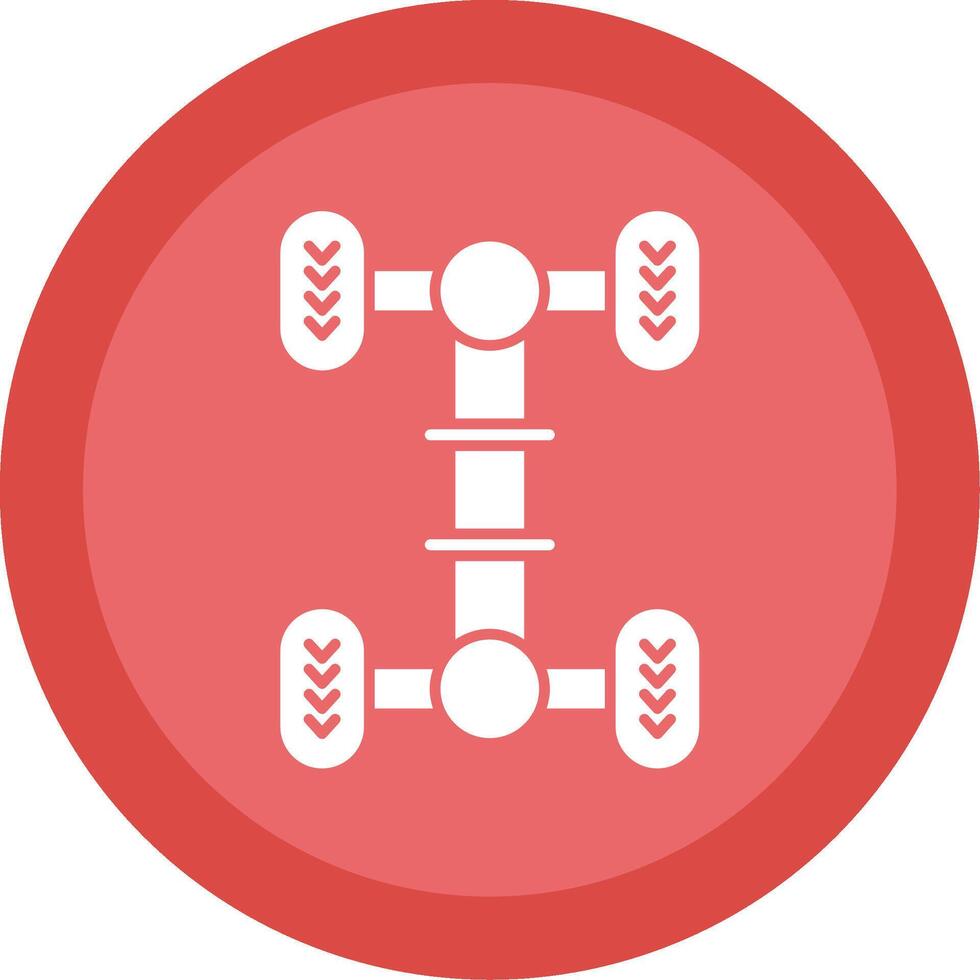 Chassis Glyph Multi Circle Icon vector