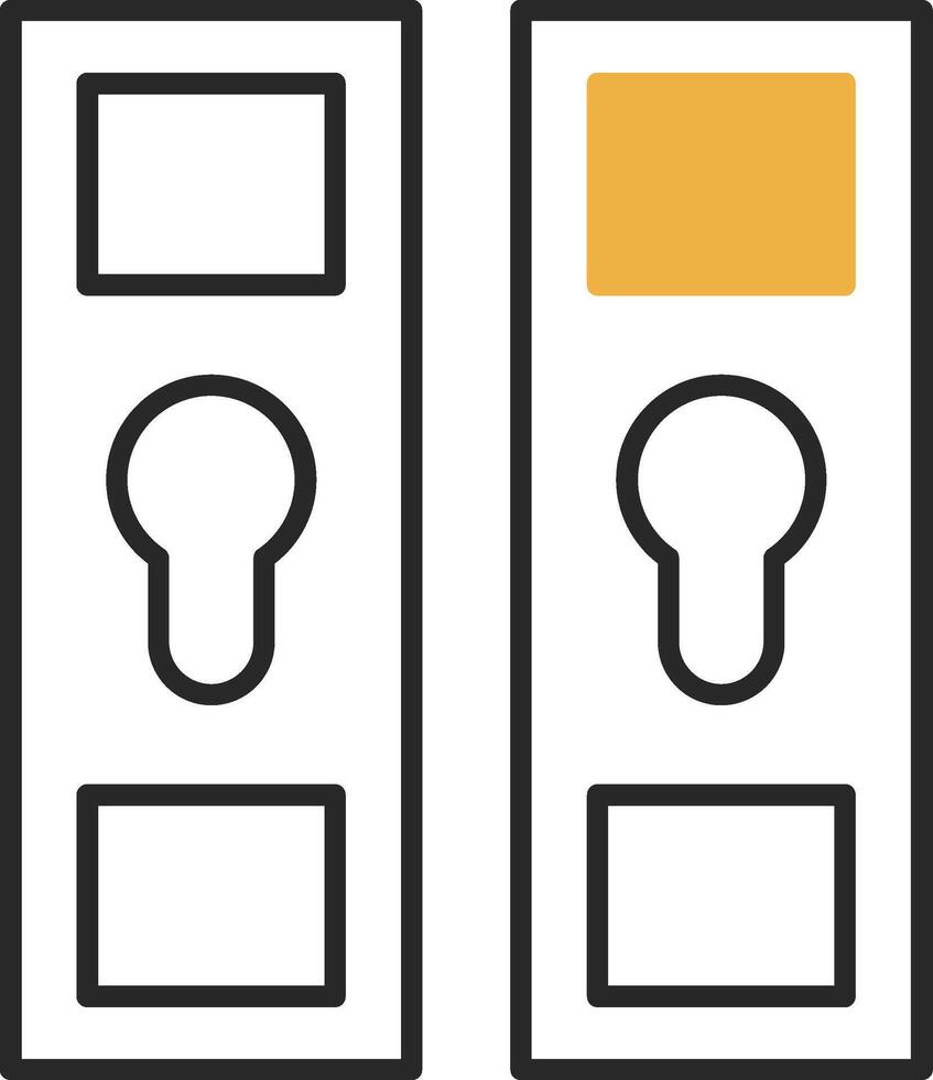 Locker Skined Filled Icon vector