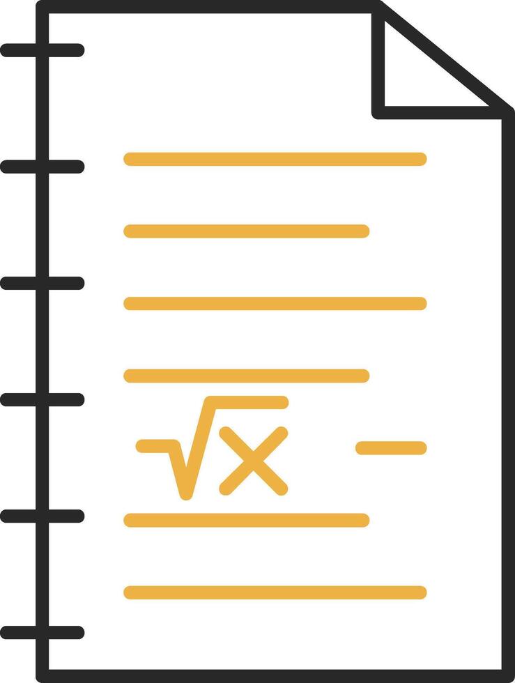 Math Skined Filled Icon vector