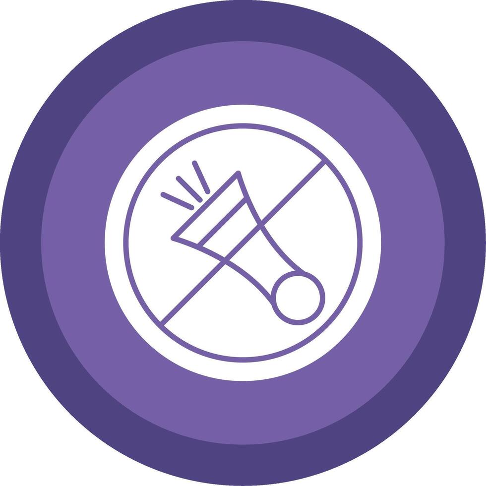 No Horn Glyph Multi Circle Icon vector