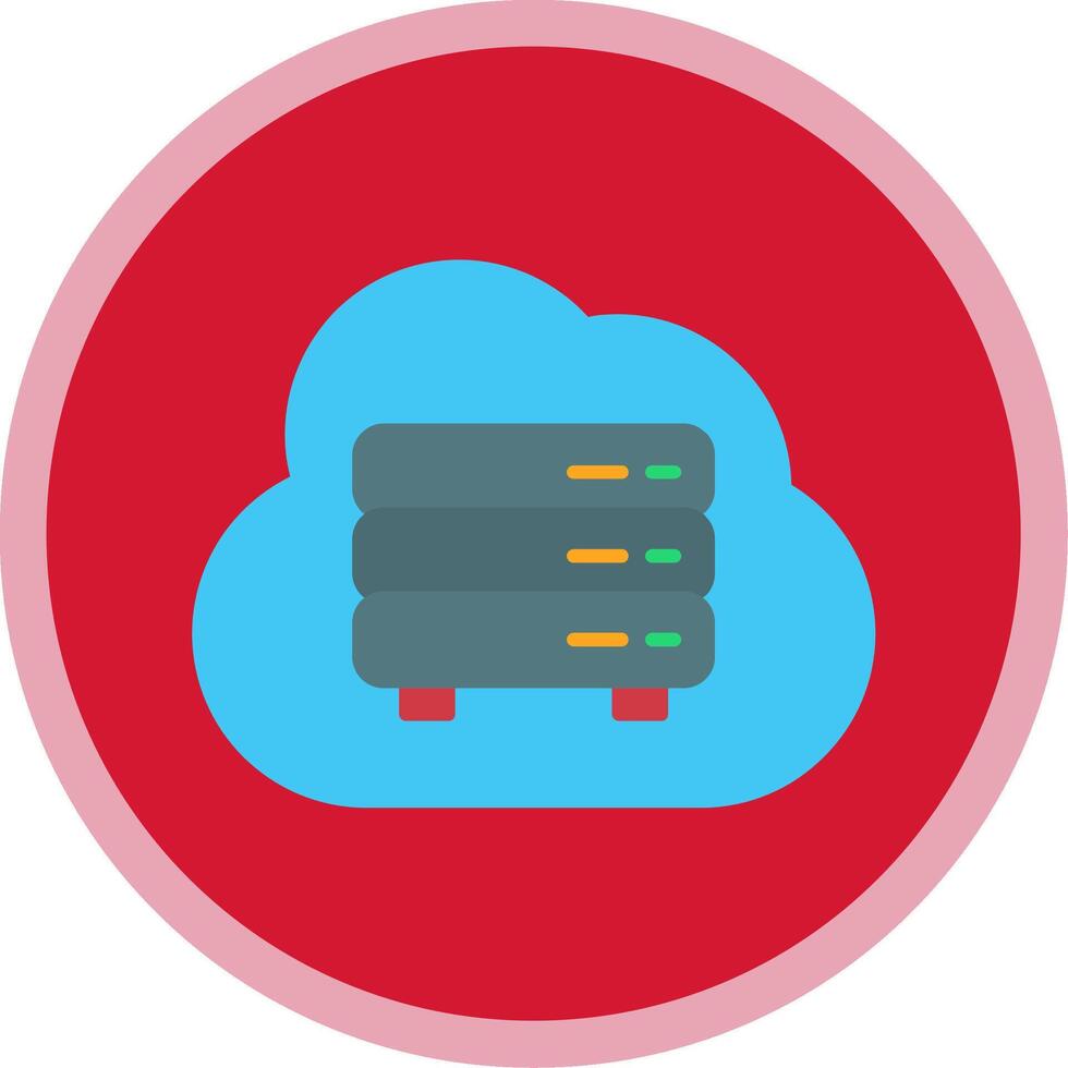 Storage Flat Multi Circle Icon vector