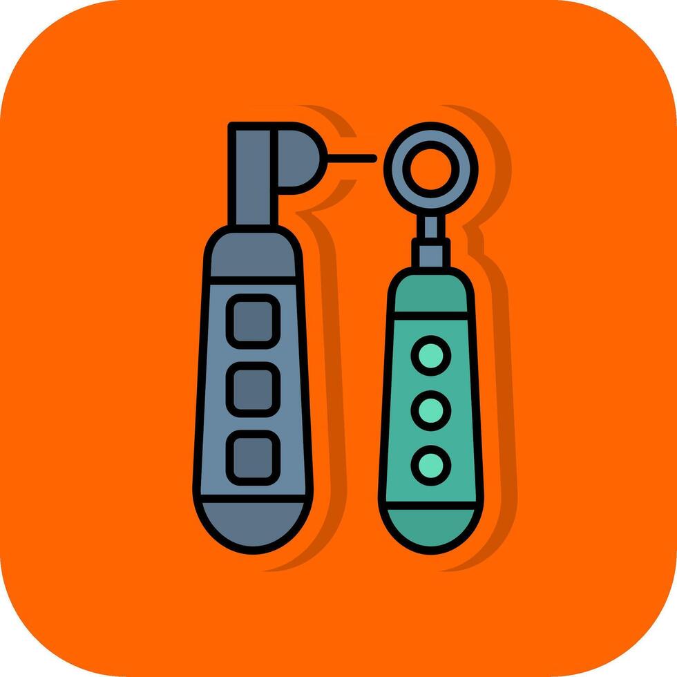 médico equipo lleno naranja antecedentes icono vector