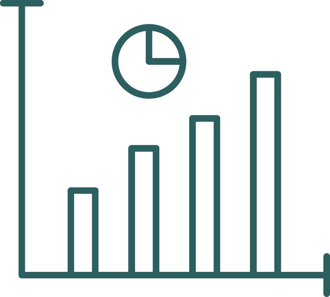 Statistics Line Gradient Round Corner Icon vector