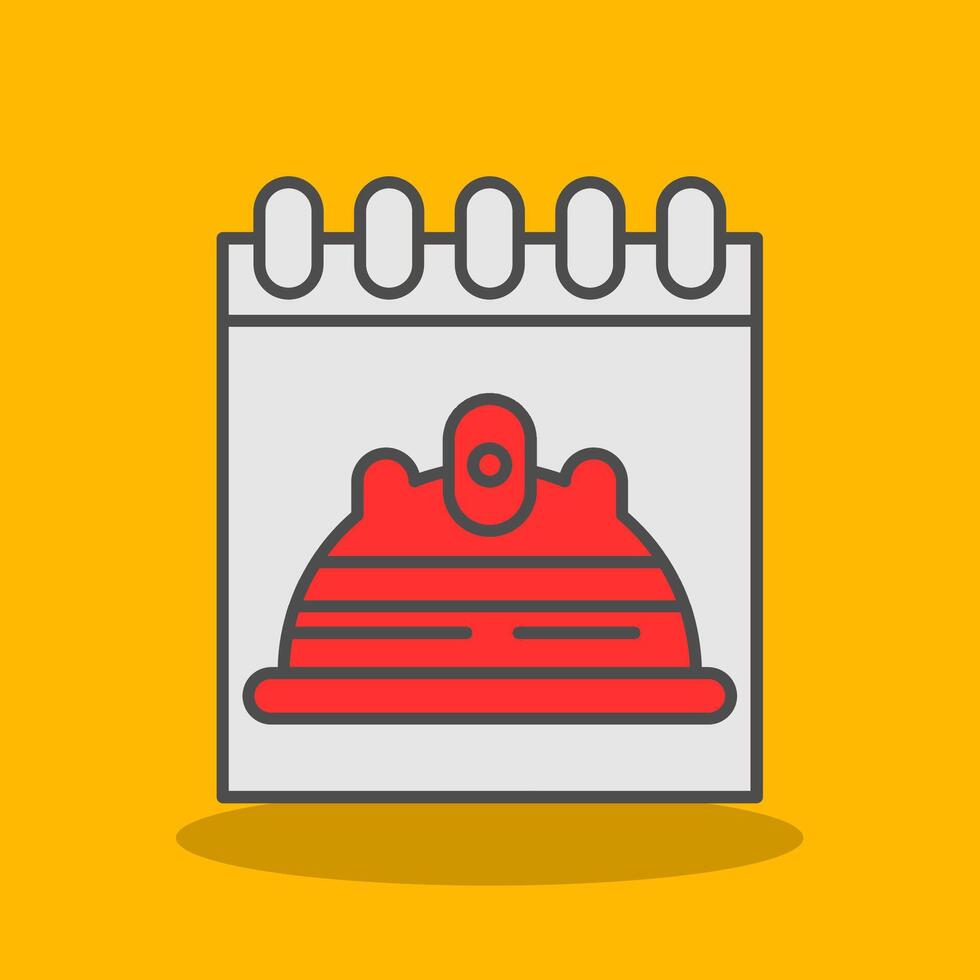 Labour Day Filled Shadow Icon vector