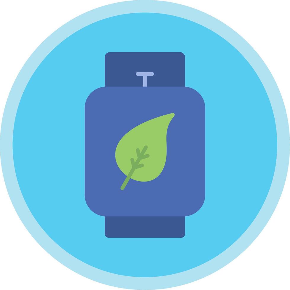 Bio gas Flat Multi Circle Icon vector