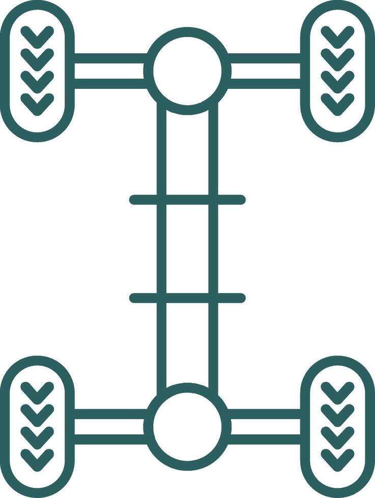 Chassis Line Gradient Round Corner Icon vector