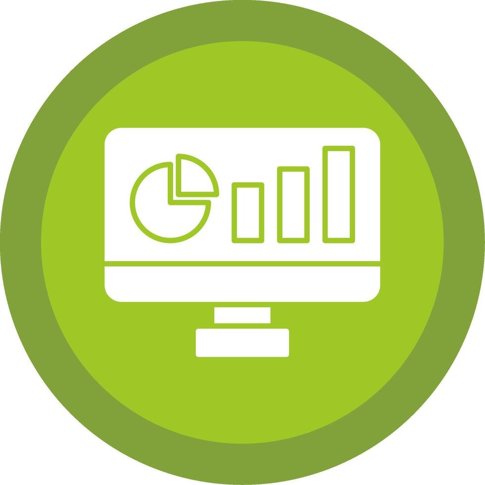 Dashboard Glyph Multi Circle Icon vector