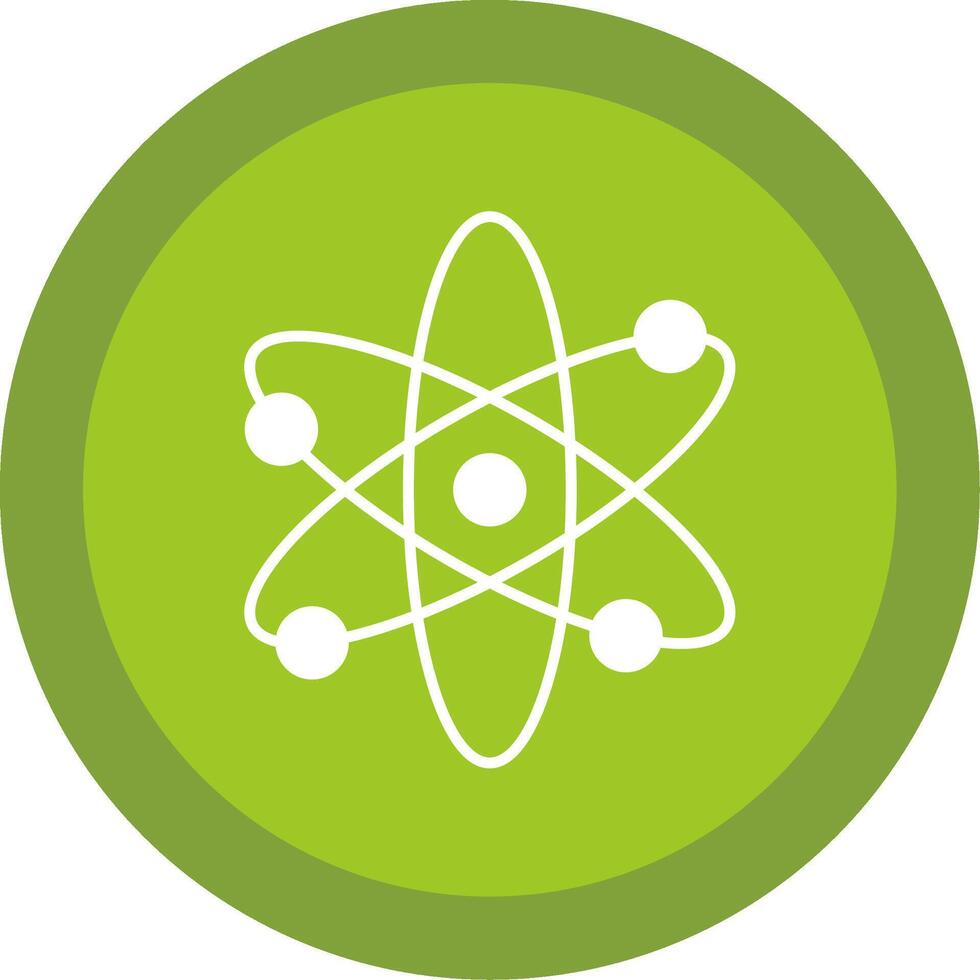 Nuclear Glyph Multi Circle Icon vector