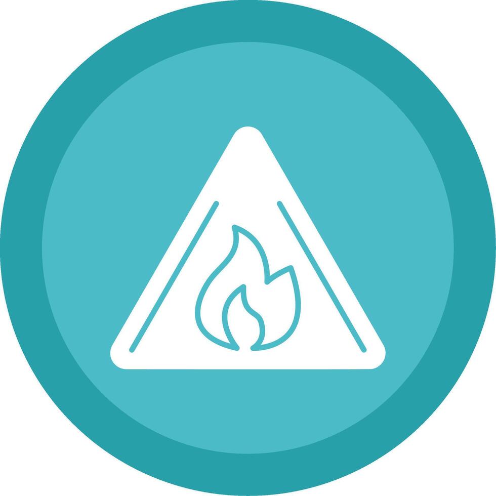 Hazards Glyph Multi Circle Icon vector