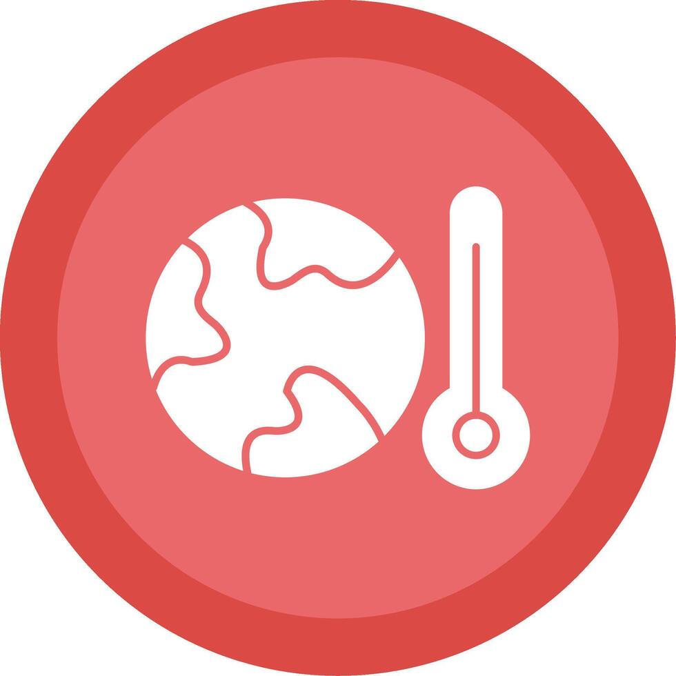Global Warming Glyph Multi Circle Icon vector