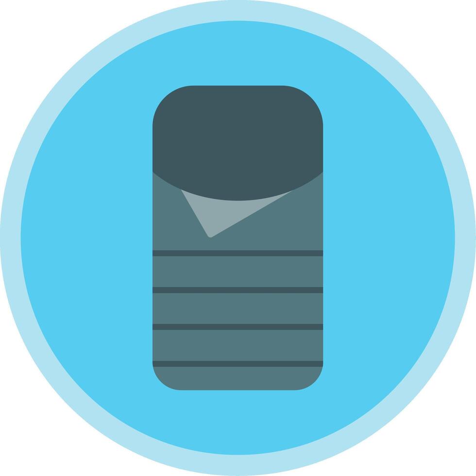 Sleeping Bag Flat Multi Circle Icon vector