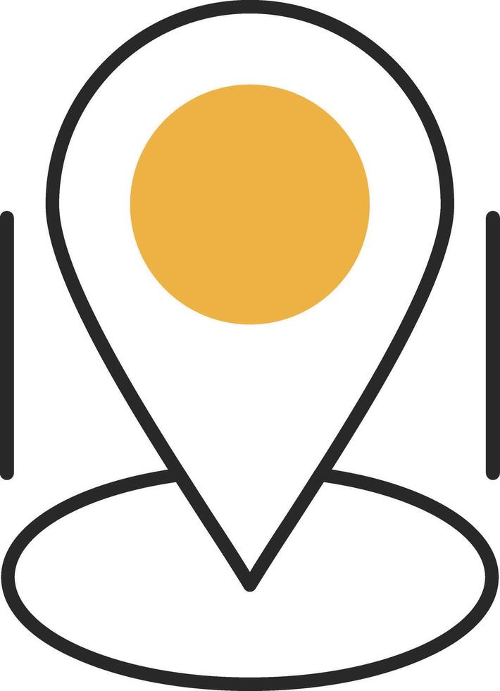 Pin Skined Filled Icon vector