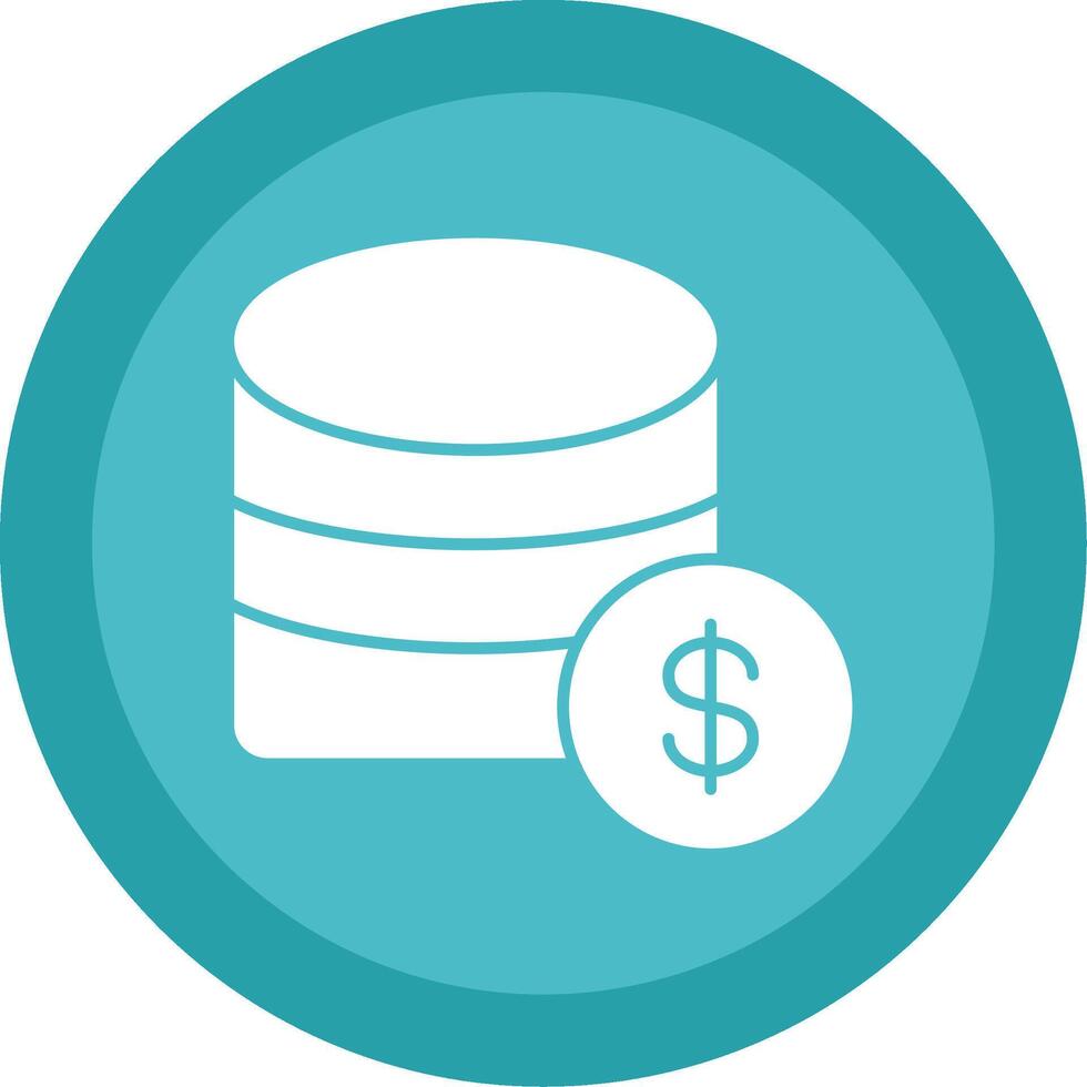 Coin Glyph Multi Circle Icon vector