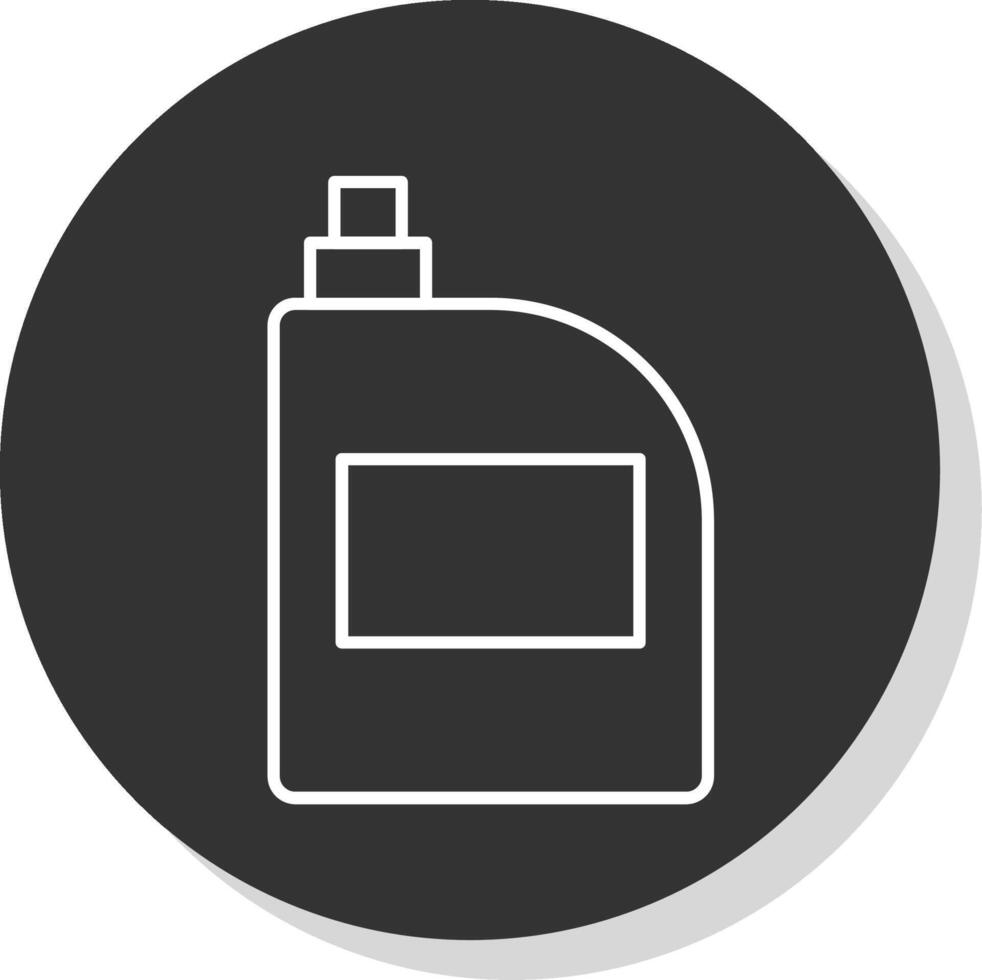 Bleach Line Grey Circle Icon vector