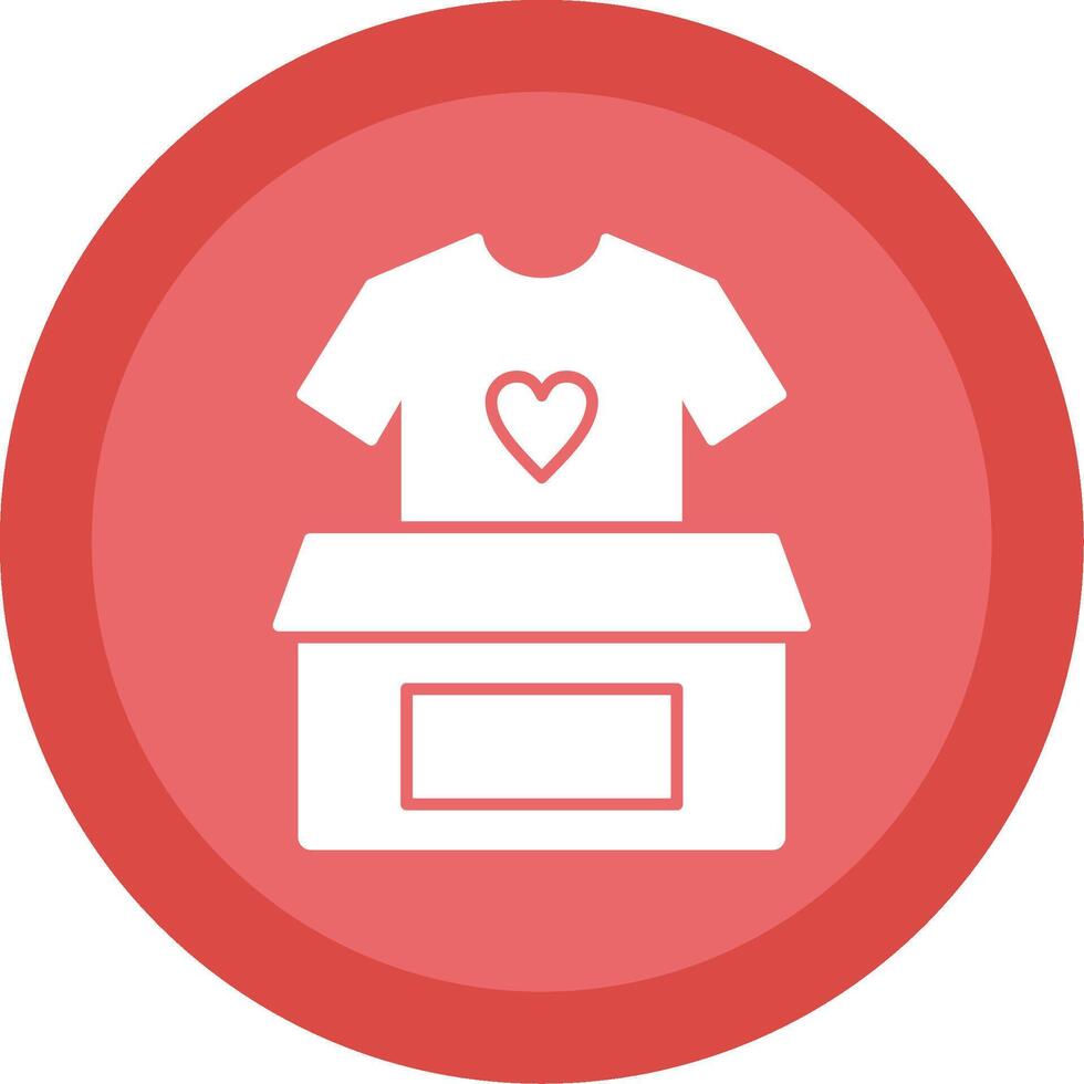 Clothes Donation Glyph Multi Circle Icon vector