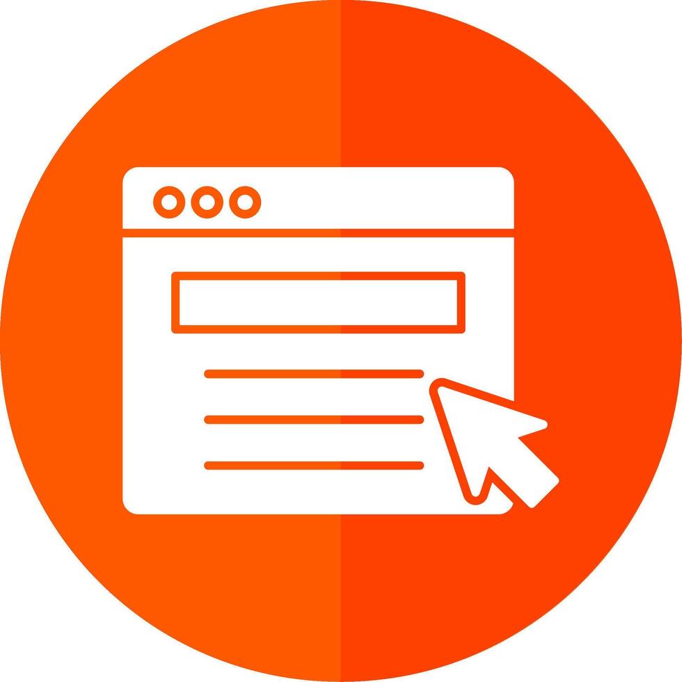 Web Portal Glyph Red Circle Icon vector