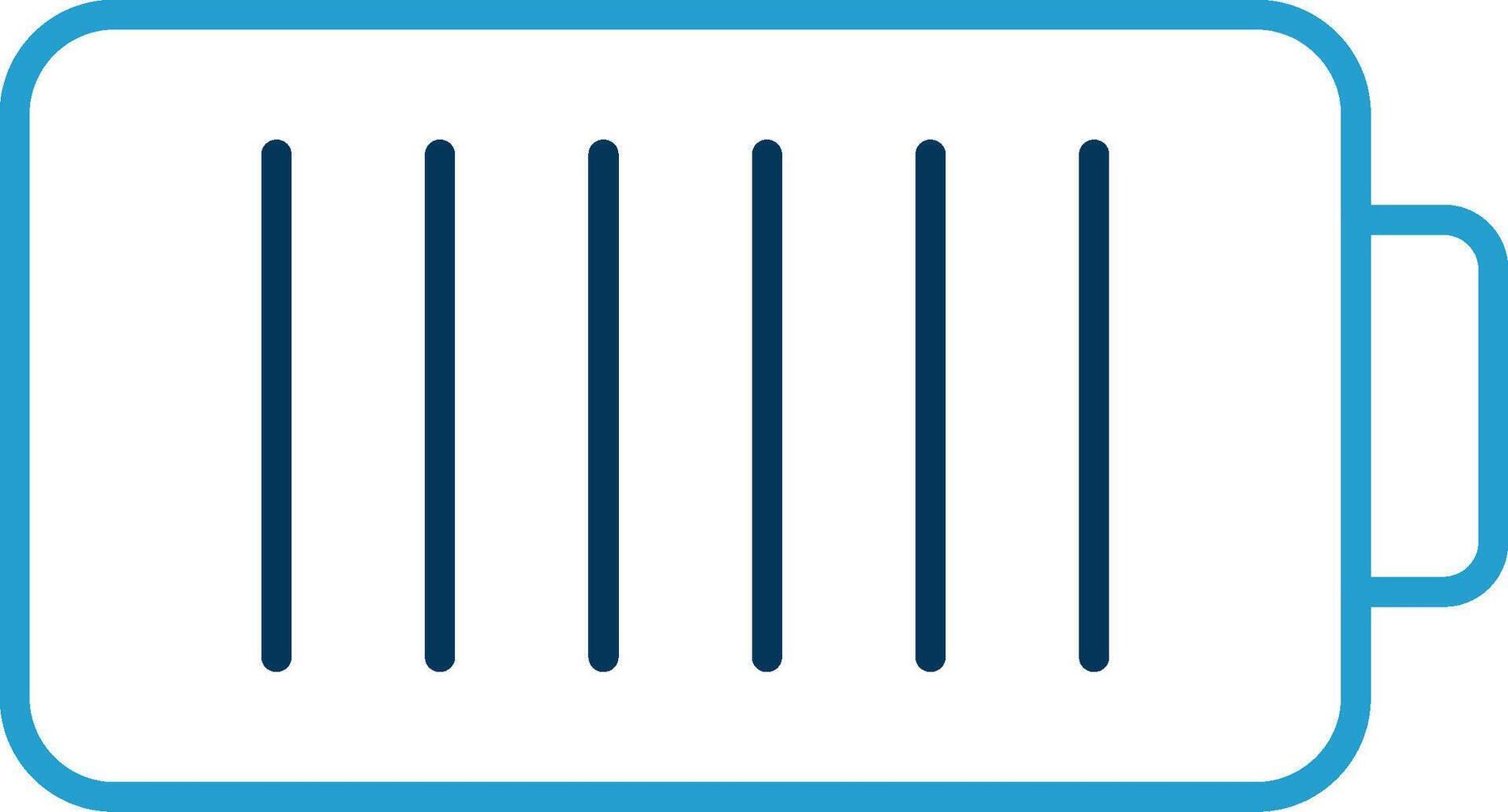 Battery Line Blue Two Color Icon vector