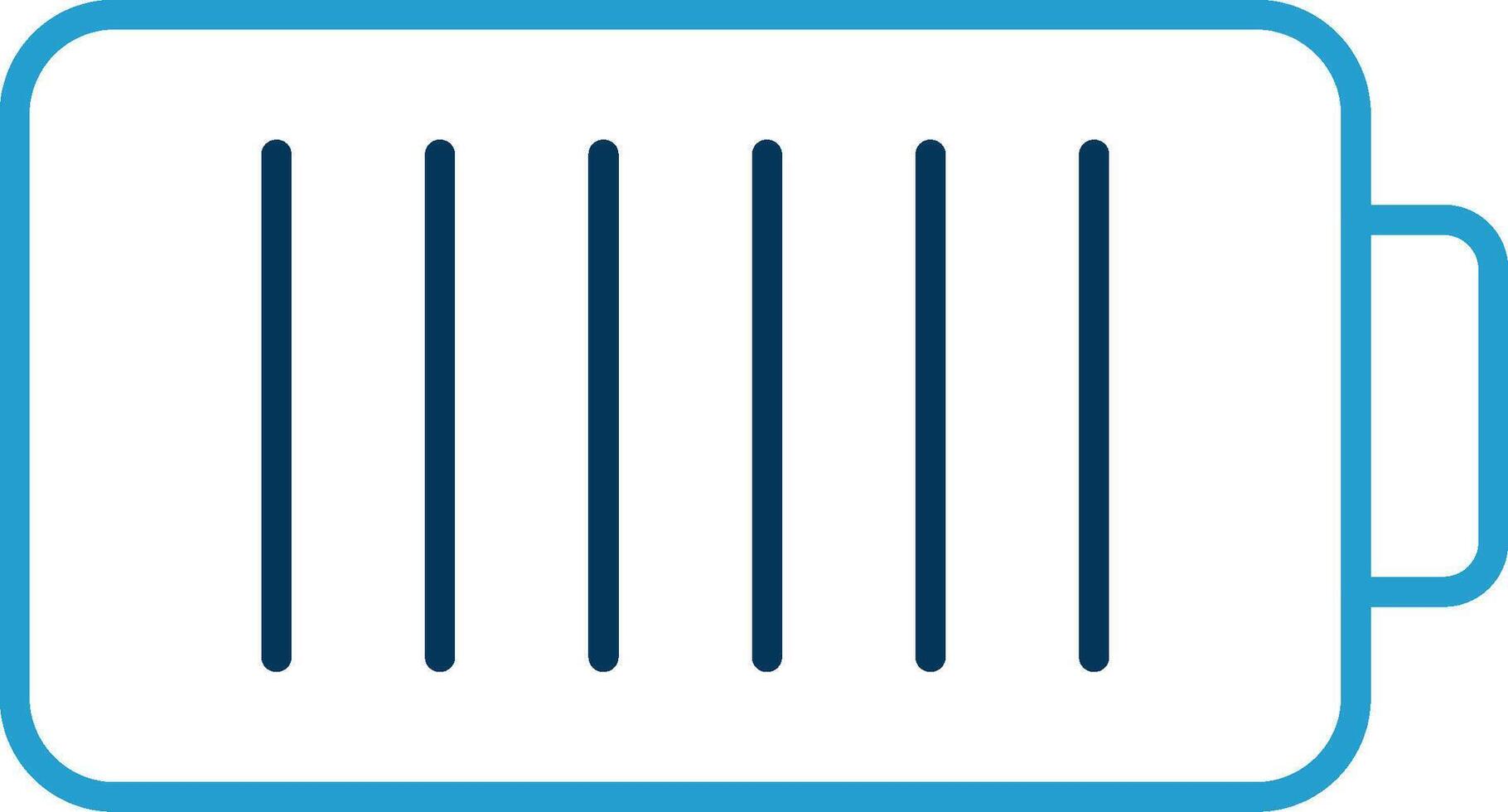 Battery Line Blue Two Color Icon vector