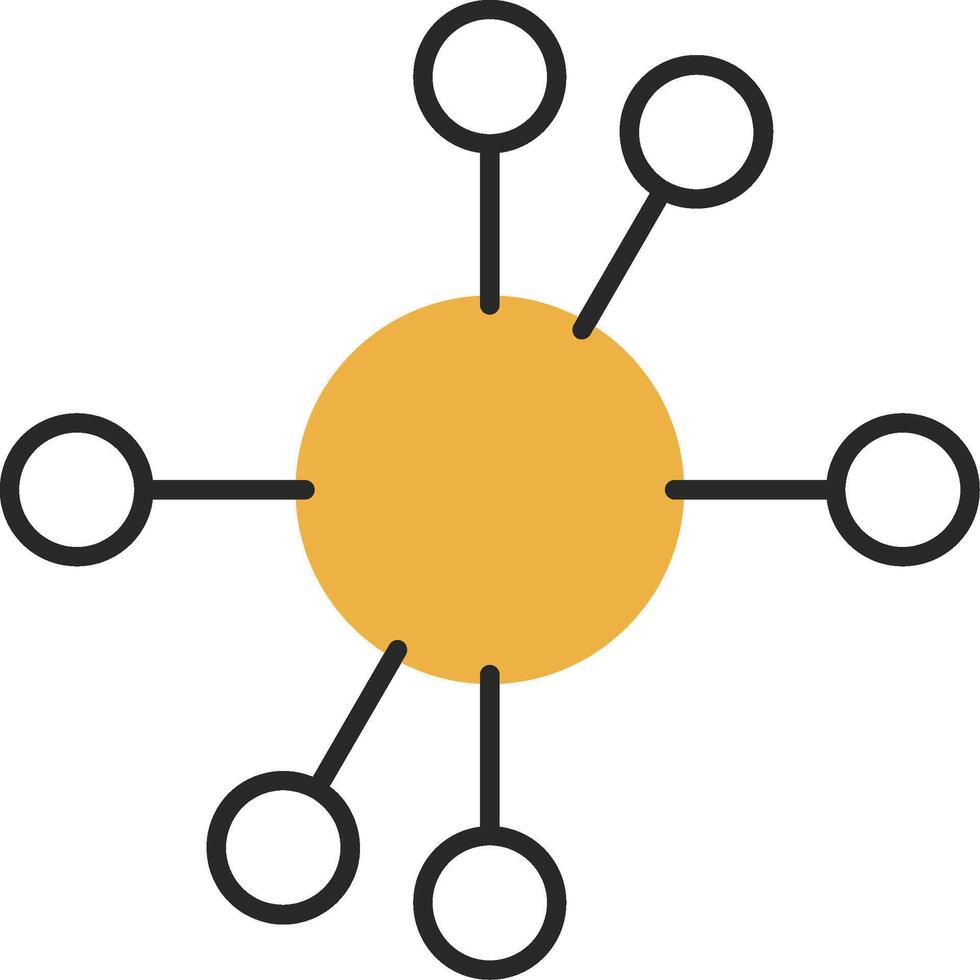 diagrama desollado lleno icono vector