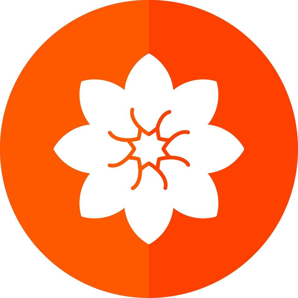 Amaryllis Glyph Red Circle Icon vector