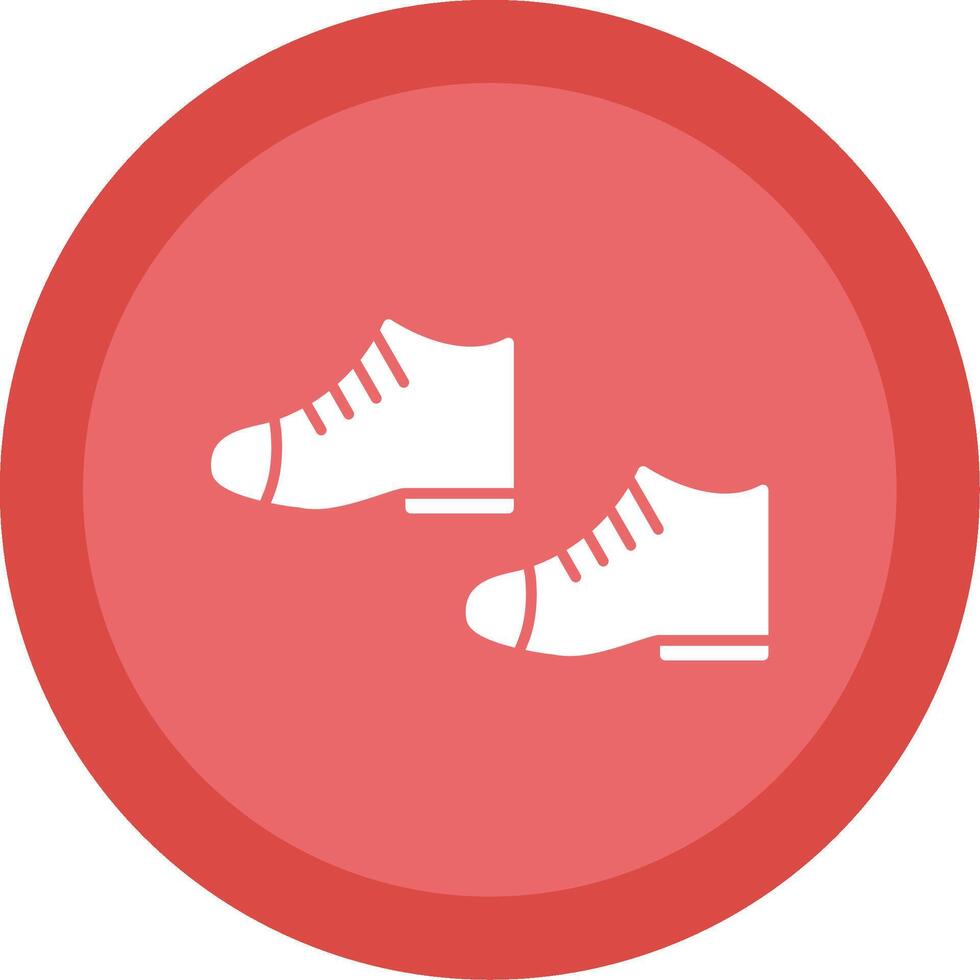 Shoes Glyph Multi Circle Icon vector