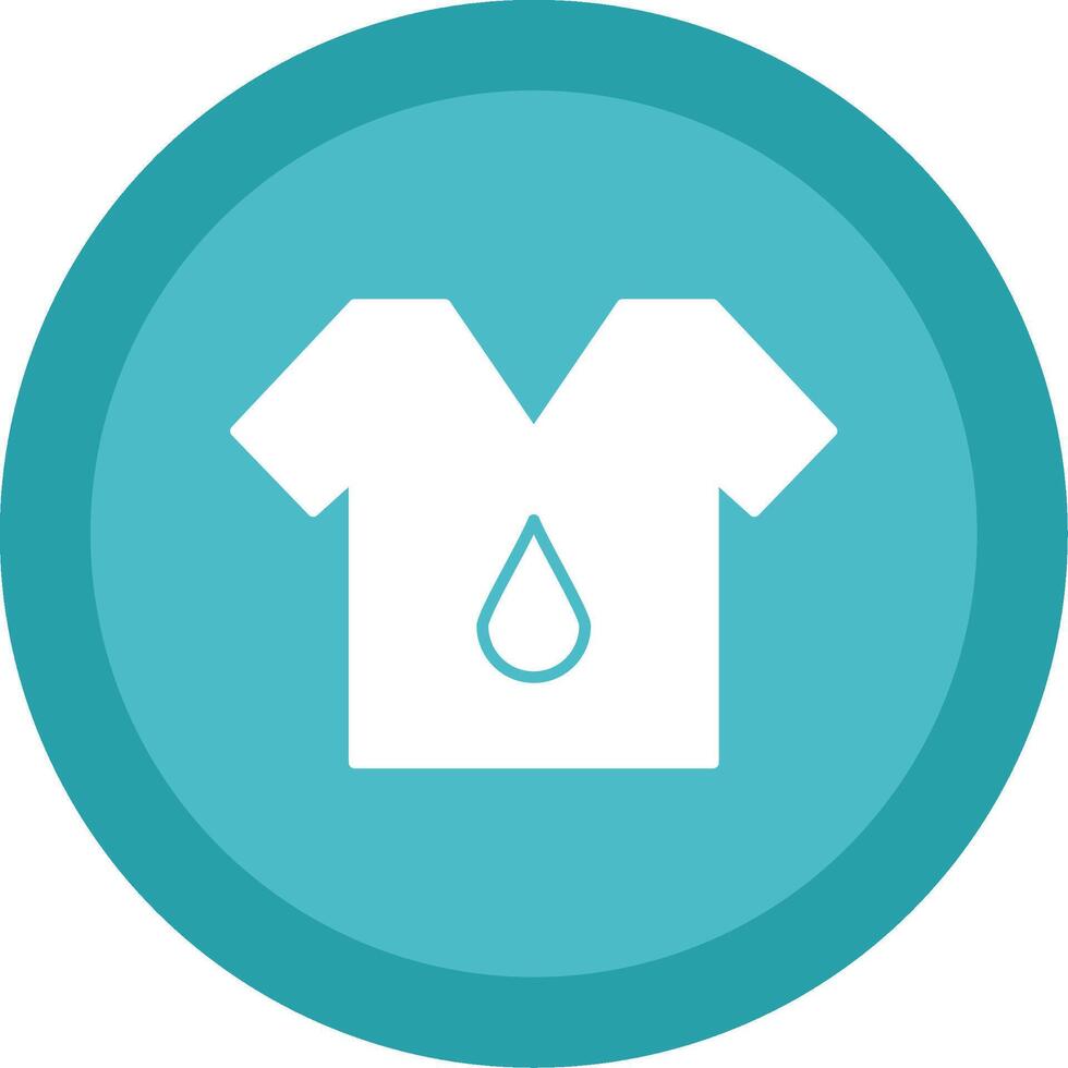 T Shirt Glyph Multi Circle Icon vector