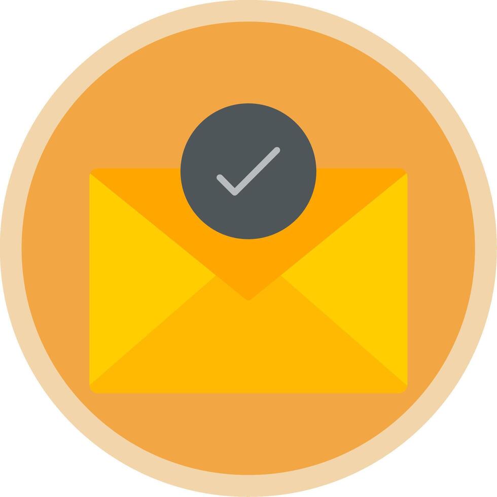 Mail Flat Multi Circle Icon vector