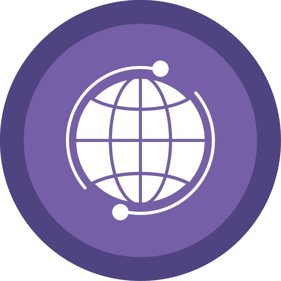 Global Glyph Multi Circle Icon vector