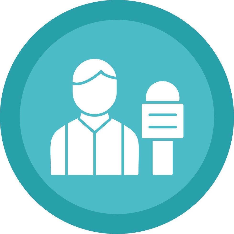Reporter Glyph Multi Circle Icon vector