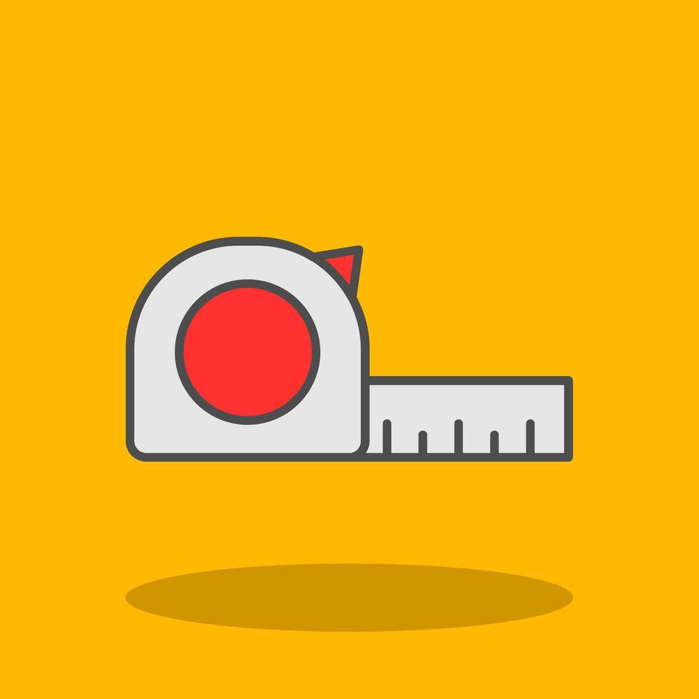 Measure Filled Shadow Icon vector