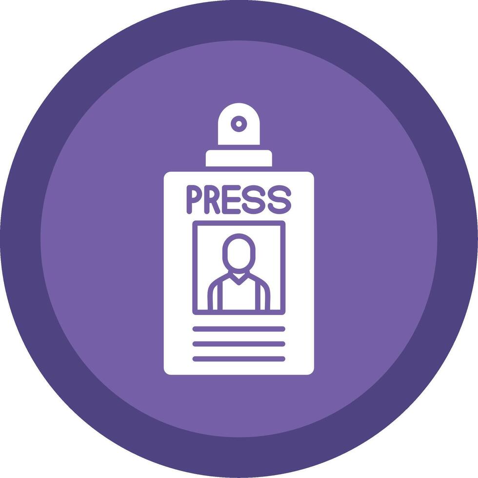 Press Pass Glyph Multi Circle Icon vector