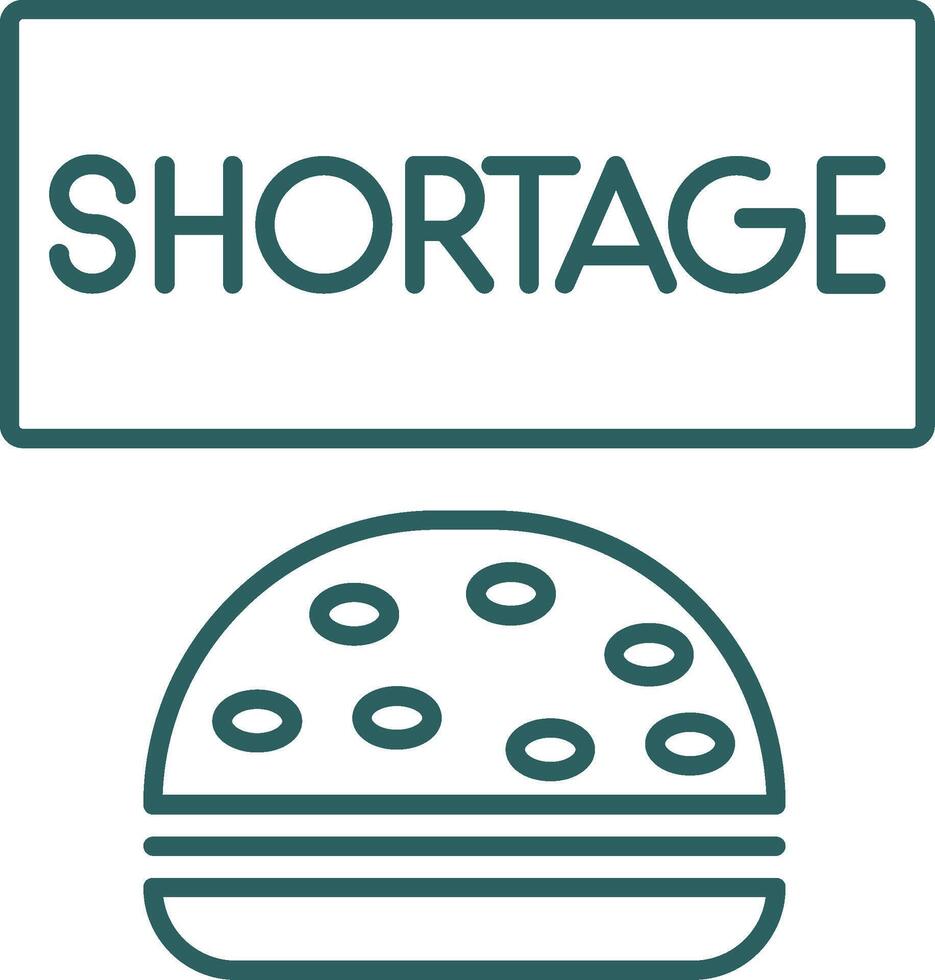 Shortage Line Gradient Round Corner Icon vector