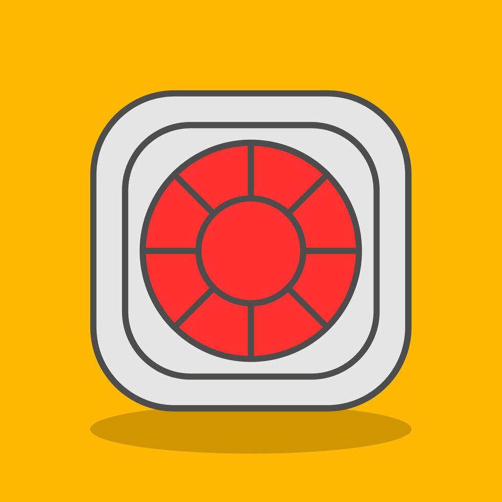 Lifebuoy Filled Shadow Icon vector