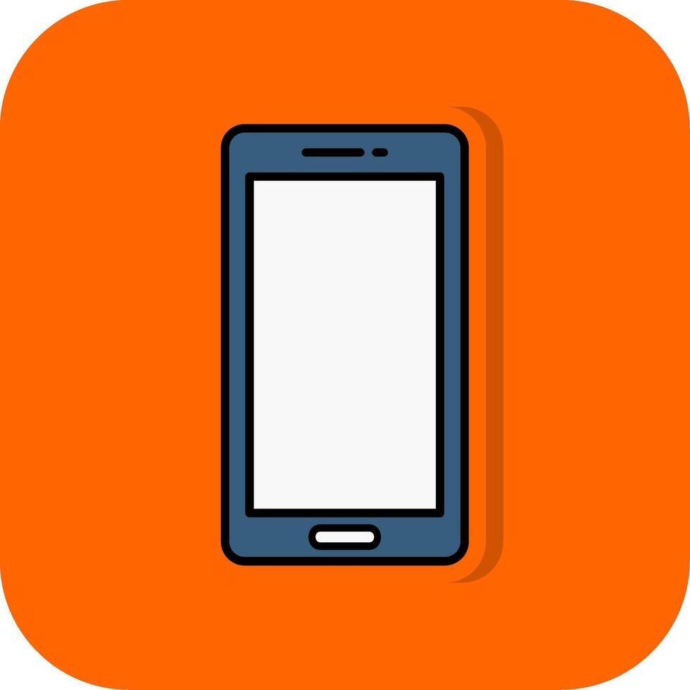 Mobile Phone Filled Orange background Icon vector