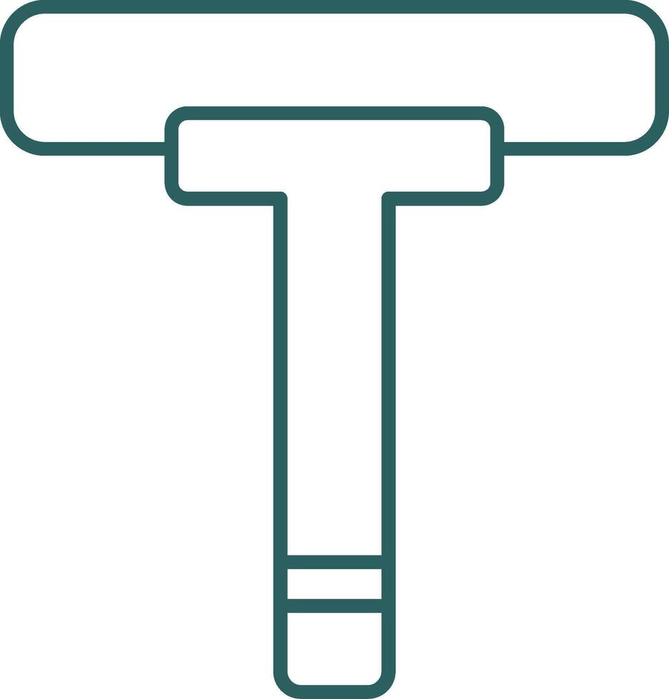 Squeegee Line Gradient Round Corner Icon vector