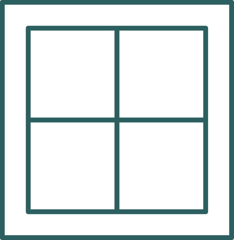 Window Line Gradient Round Corner Icon vector