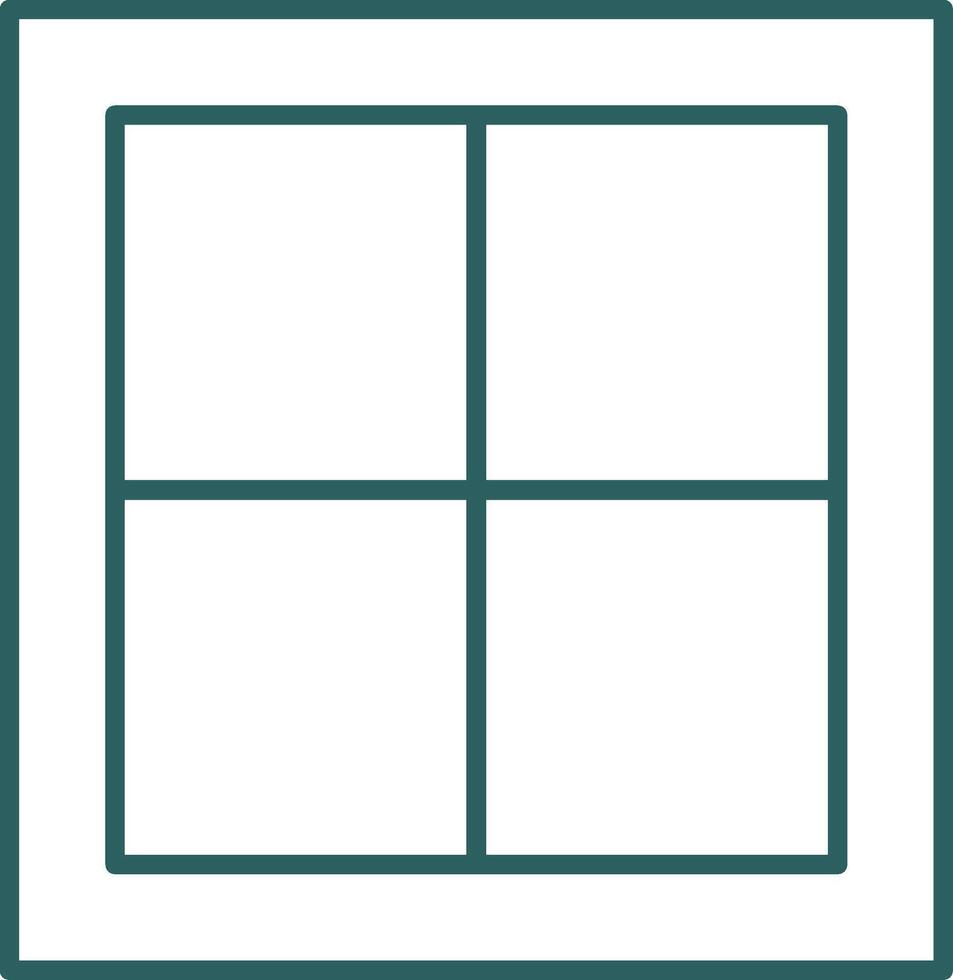 Window Line Gradient Round Corner Icon vector