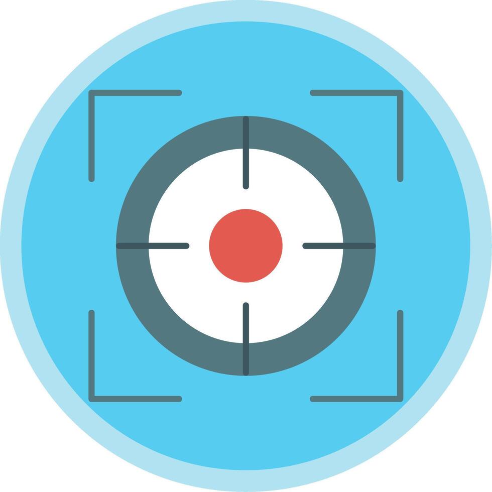 Focus Flat Multi Circle Icon vector