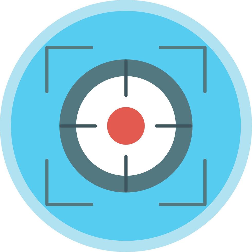 Focus Flat Multi Circle Icon vector