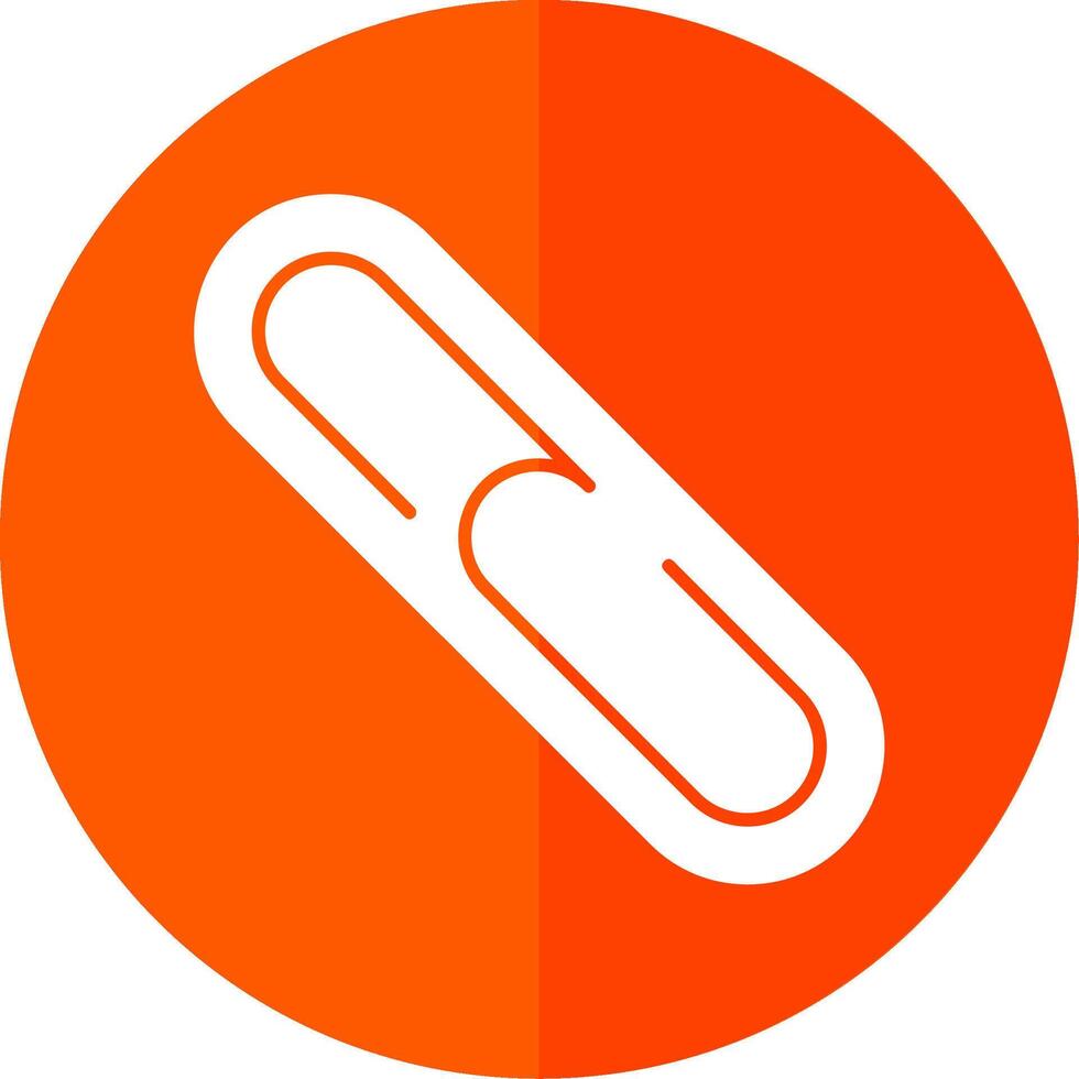 Backlink Glyph Red Circle Icon vector
