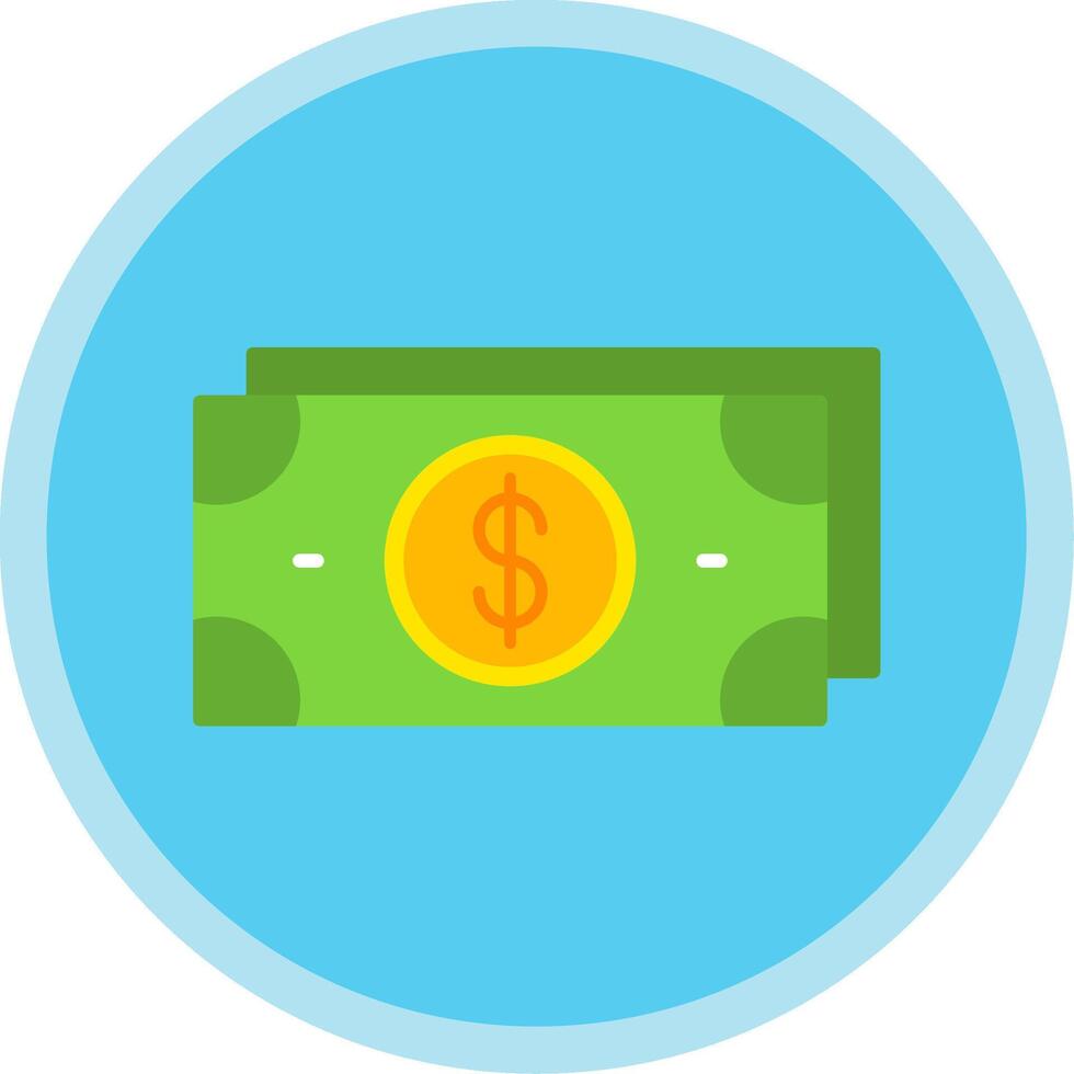 Money Flat Multi Circle Icon vector