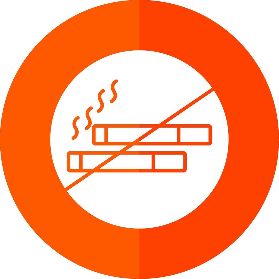 No Smoking Glyph Red Circle Icon vector