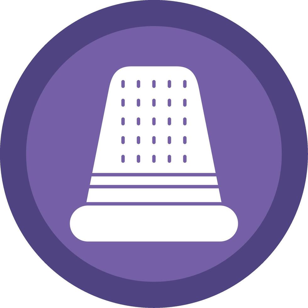 Thimble Glyph Multi Circle Icon vector