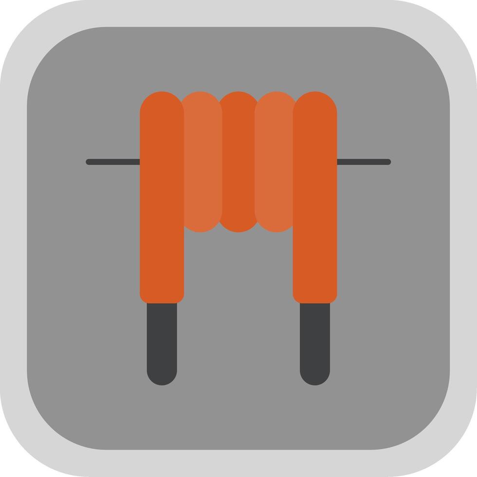 Inductor Flat Round Corner Icon vector